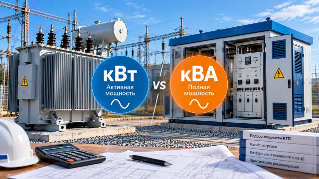 кВт и кВА: в чем разница при выборе трансформатора и КТП